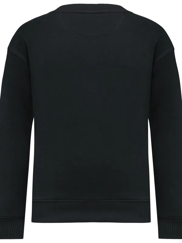Eco-friendly kids' oversize round neck sweatshirt