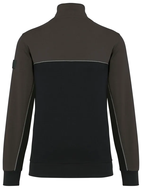 Sudadera ecorresponsable con cuello de cremallera unisex