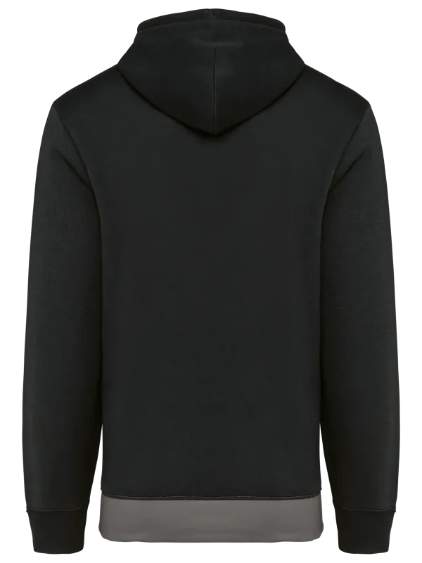 Sweat-shirt tricolore à capuche unisexe