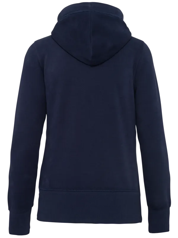 Ladies' vintage zipped hooded sweatshirt