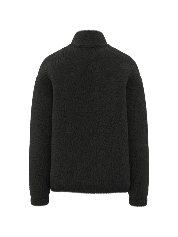 Unisex sherpa dropped shoulders full zip sweatshirt