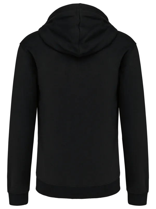 Sweat-shirt zippé capuche contrastée