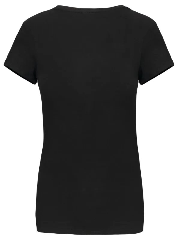 Camiseta de cuello redondo y manga corta de mujer