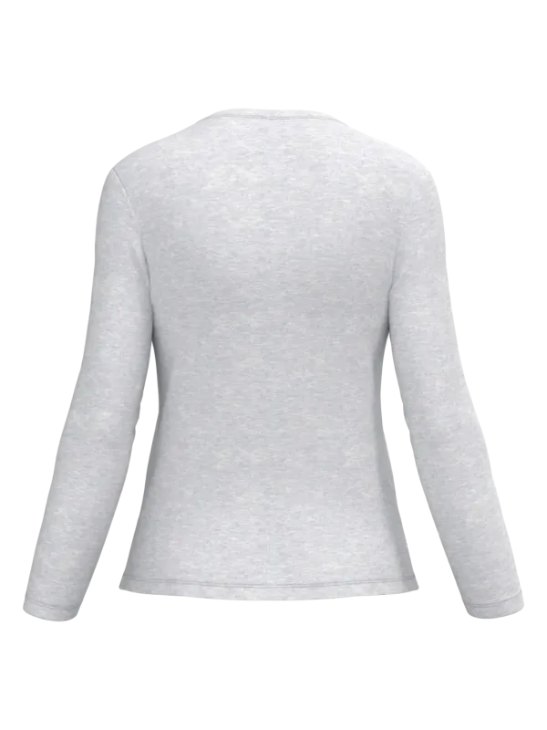Camiseta de cuello redondo y manga larga de mujer