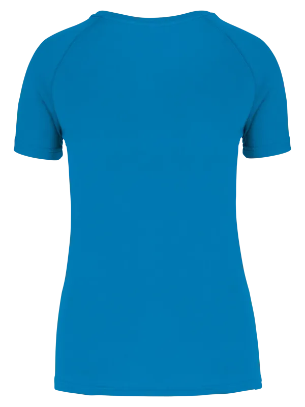 Camiseta deportiva de cuello redondo reciclada de mujer