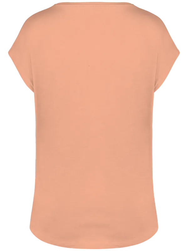 Eco-friendly ladies’ V-neck loose t-shirt