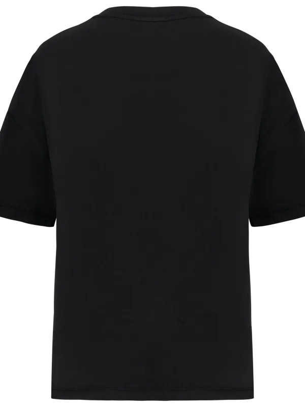 Ladies' eco-friendly washed effect oversized t-shirt