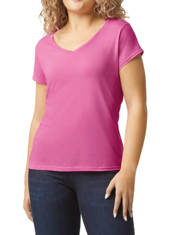 Camiseta de mujer de cuello de pico Softstyle