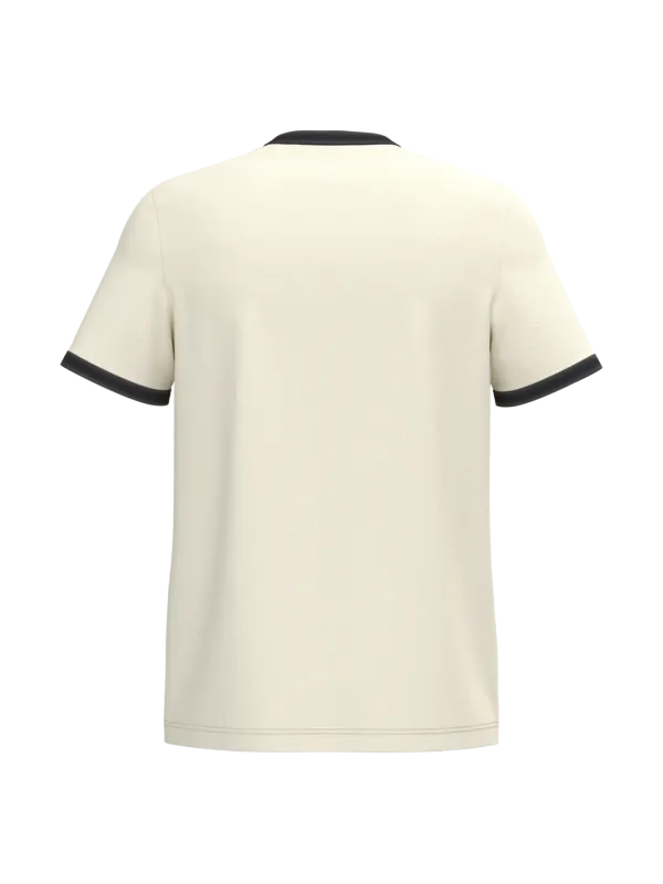 Eco-friendly men's ringer t-shirt with washed effect binding