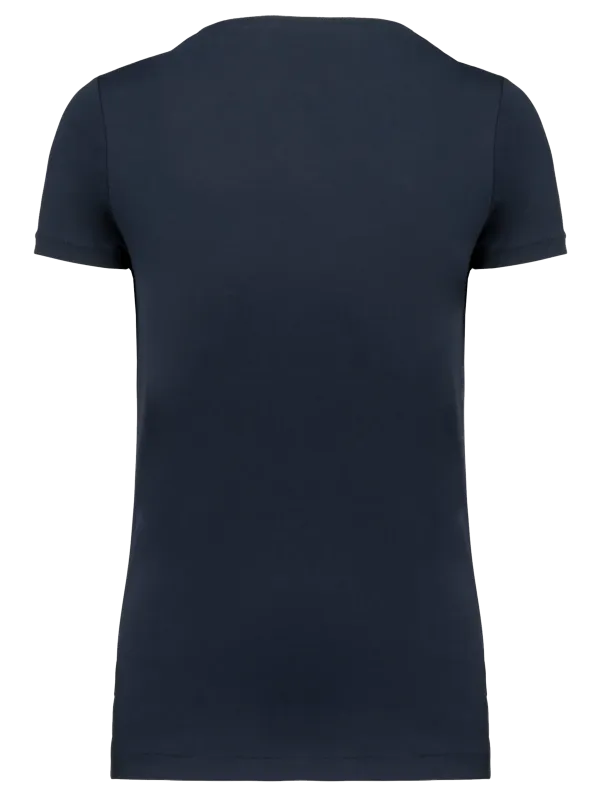 Camiseta Supima® cuello en V de manga corta de mujer