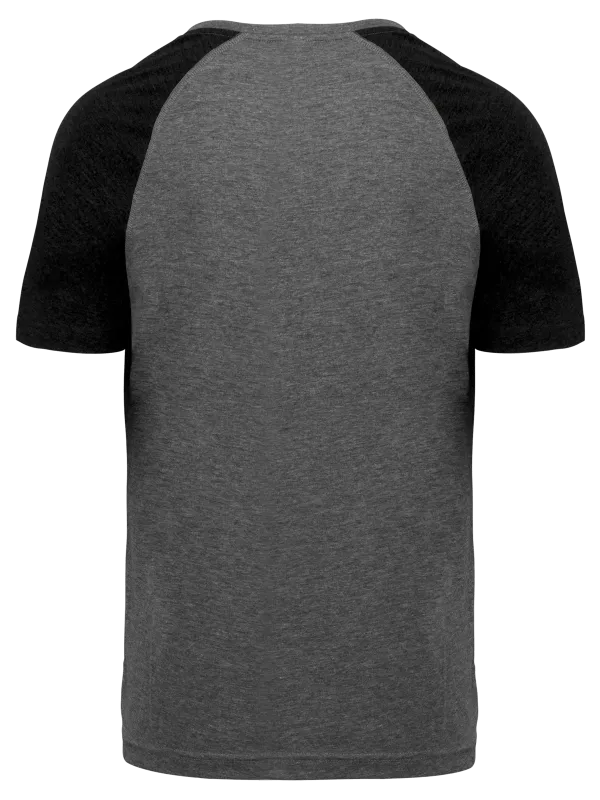 Adult Triblend two-tone sports short-sleeved t-shirt