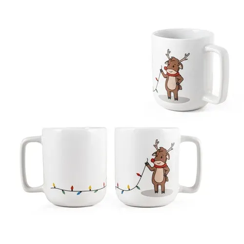 REINDEER. Tasse avec impression de Noël 330 mL