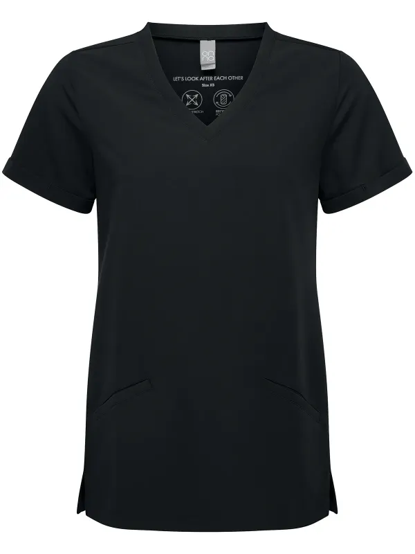 Ladies’ short-sleeve stretch tunic