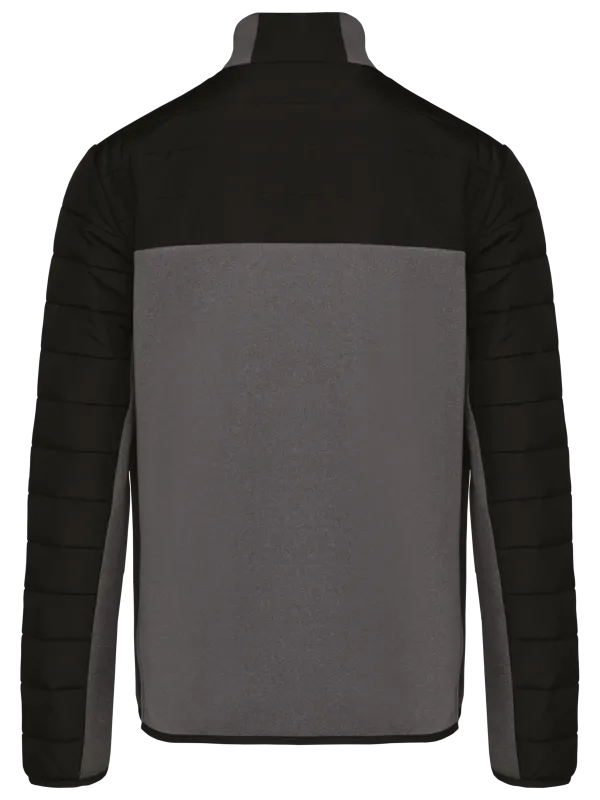 Men's bi-material padded jacket
