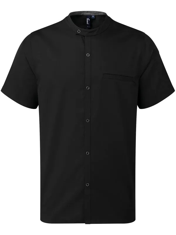 Chaqueta de chef cocinero de manga corta para hombre