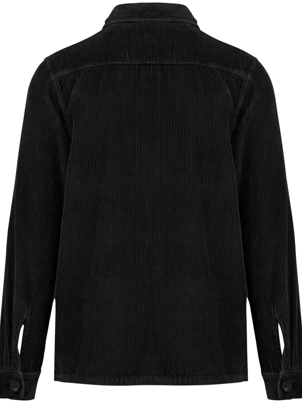 Eco-friendly men’s washed effect corduroy jacket