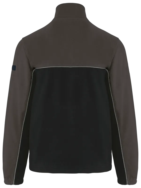 Eco-friendly two-tone microfleece jacket, unisex