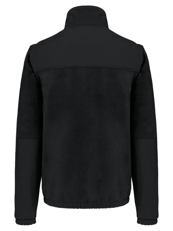 Men's fleece jacket with removable sleeves