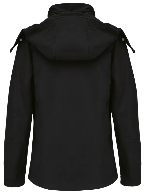 Chaqueta softshell con capucha desmontable de mujer