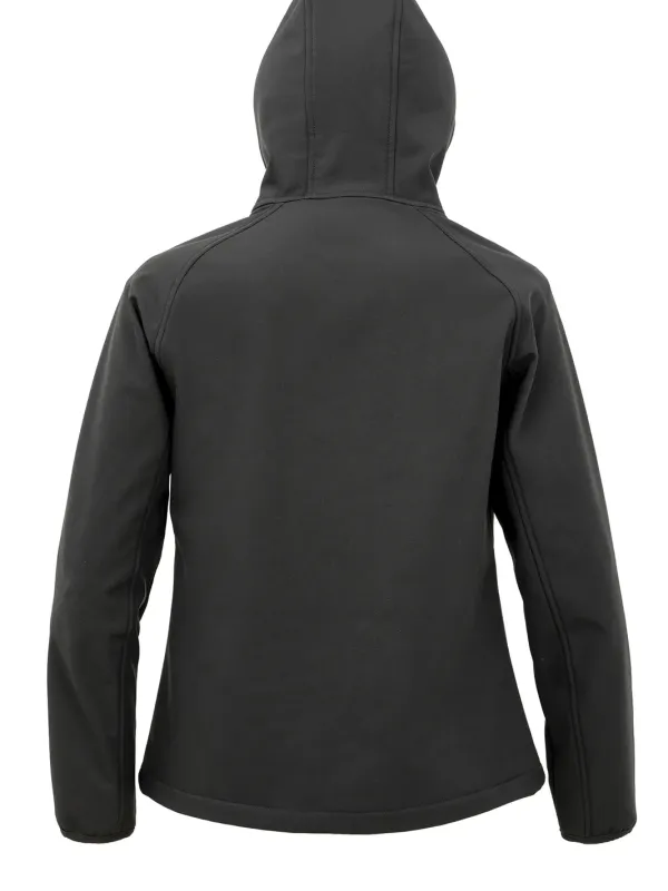 Ladies’ 3-layer recycled softshell jacket with hood