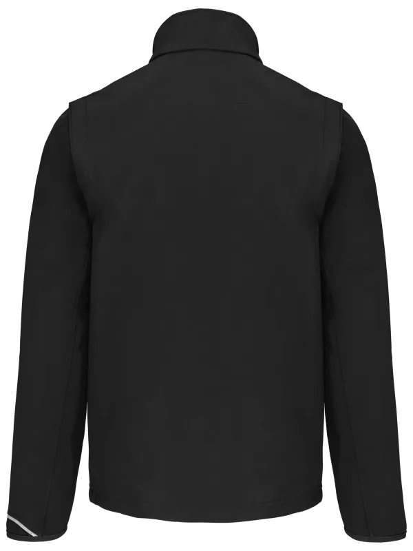 Unisex detachable sleeves softshell jacket