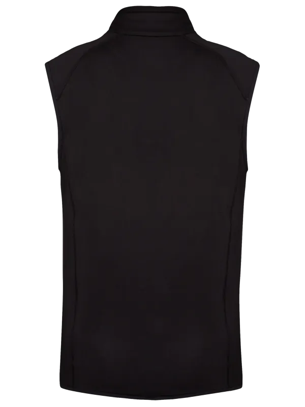 Dual-fabric sleeveless sports jacket