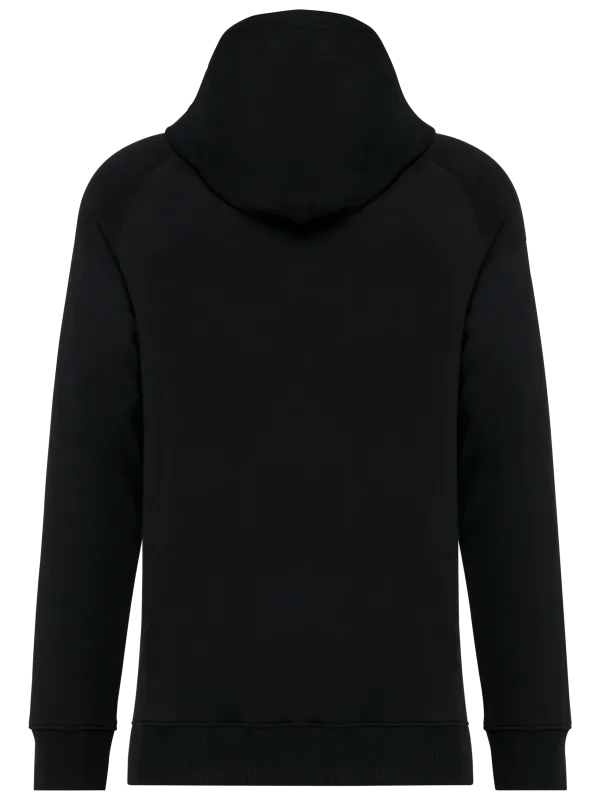 Unisex zipped fleece hoodie