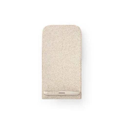 Produit ENGLERT. Support pour smartphone avec chargeur sans fil rapide 10W en ABS recyclé (70 % rABS) et fibre de paille de blé Image