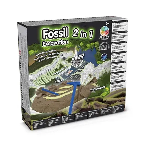 Produit 2 in 1 Fossil Excavation Kit I. Jeu éducatif pour enfants Image