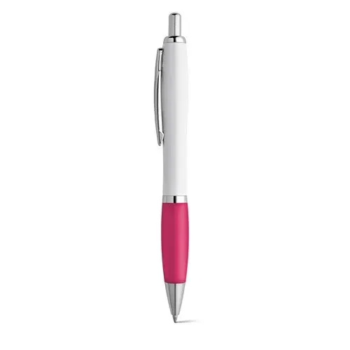 Produit MOVE BK. Stylo à bille en ABS blanc avec clip en métal Image