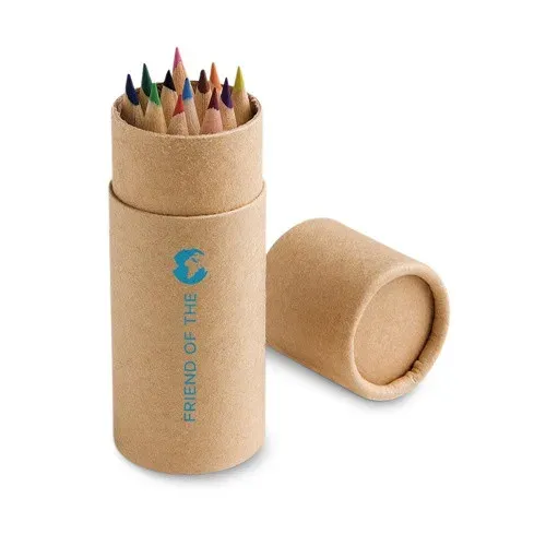 Produit CYLINDER. Boîte avec 12 crayons de couleur Image