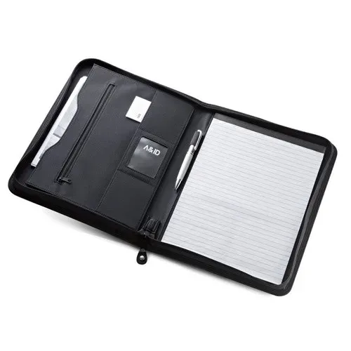 Produit PASZO. Porte-documents A4 en PU et microfibre avec bloc de pages lignées Image