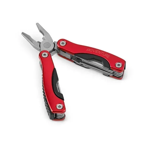 Produit DUNITO. Mini pince multi-fonctions pliable en acier inoxydable et aluminium Image
