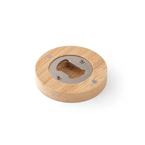 Produit AMCHUR. Sous-verre en bambou avec décapsuleur Image