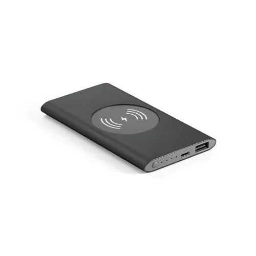 Produit CASSINI. Power bank 4 000 mAh avec chargeur sans fil 5W en aluminium recyclé (100 % rAL) Image
