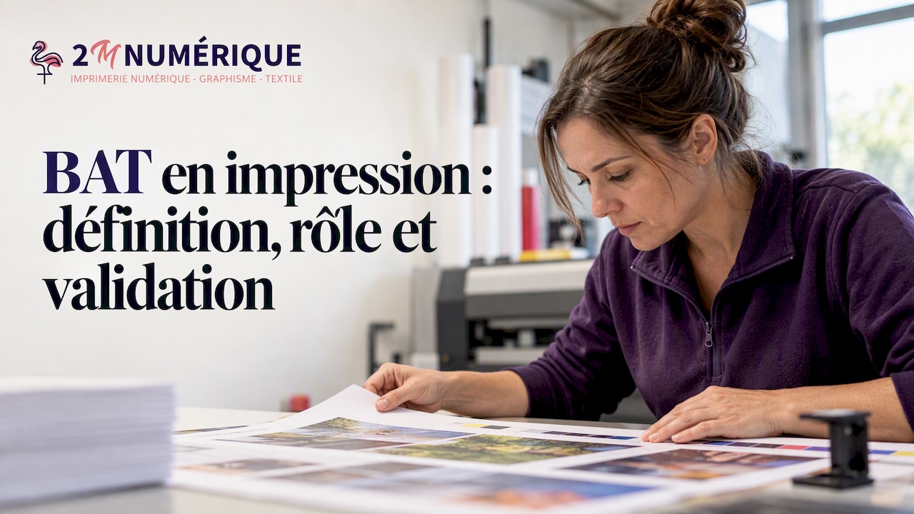 Technicienne contrôlant une épreuve imprimée