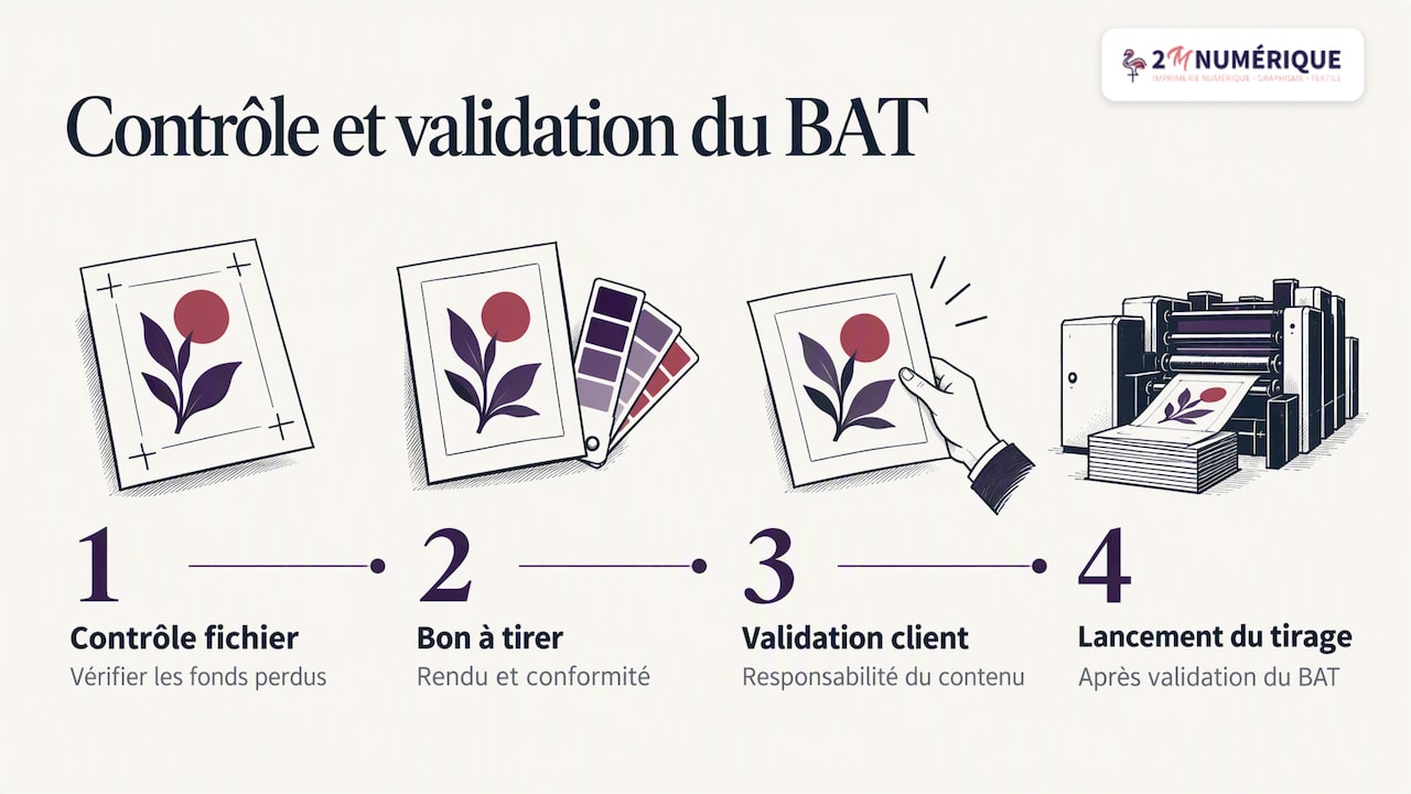 Fonds perdus, bon à tirer et validation — overview diagram