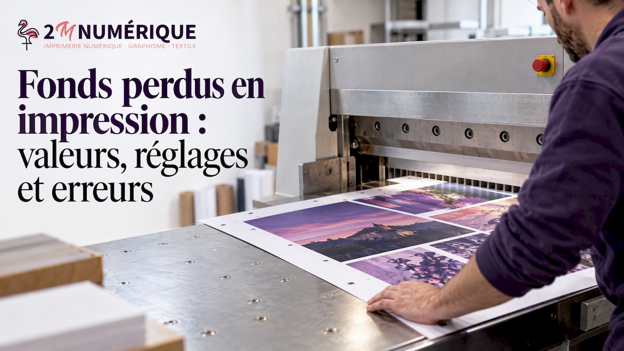Feuille imprimée dépassant les traits de coupe