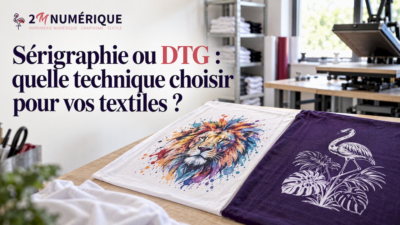 Deux impressions textiles avec des visuels distincts