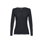 THC BUCHAREST WOMEN. T-shirt ceinturé à manches longues pour femmes en coton – Image 2