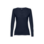 THC BUCHAREST WOMEN. T-shirt ceinturé à manches longues pour femmes en coton – Image 14
