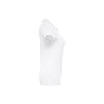 THC EVE WH. Polo manches courtes ceinturé pour femme en coton cardé – Image 4