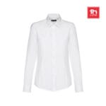 THC TOKYO WOMEN WH. Chemise oxford à manches longues pour femmes. Couleur blanche