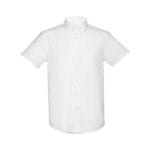 THC LONDON WH. Chemise oxford à manches courtes pour homme. Couleur blanche – Image 2