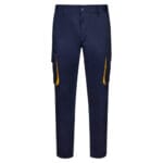 VL HYPNOS. Pantalon sergé, bicolore, multipoches (200g/m²), en coton (35%) et polyester (65%) – Image 6