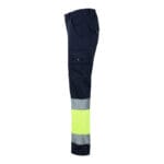 VL ZEUS LARGE. Pantalon stretch multipoches bicolore (240g/m²), en coton (46%), EME (38%) et polyester (16%) – Image 3