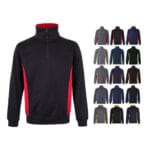 VL SVAROG. Sweat bicolore en éponge (260g/m²), en polyester (65%) et coton (35%)