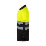 VL CUPID LARGE. Polo bicolore (160g/m²) à manches courtes, en polyester (100%) – Image 3