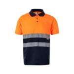 VL CUPID LARGE. Polo bicolore (160g/m²) à manches courtes, en polyester (100%) – Image 27