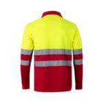 VL VULCAN. Polo bicolore (160g/m²) à manches longues, en polyester (100%) – Image 14